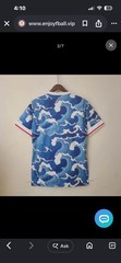 Japan Soccer Jersey Special Waves Ukiyo-e Concept Edition S,M,L,XL,XXL
