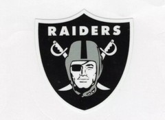 Oakland Raiders decal window helmet hard hat laptop up to 14″ FREE TRACKING