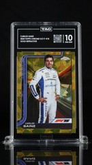 2025 Topps Chrome Sapphire F1 Carlos Sainz /50 Gold Portrait #18 TAG 10