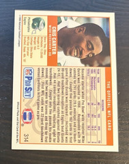 1989 Pro Set CRIS CARTER Rookie Card RC #314 Eagles