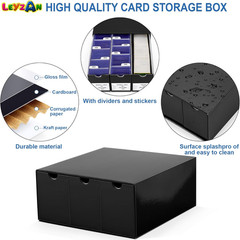 Trading Card Storage Box 12 Drawers Cardboard Organizer with Dividers for Top Lo