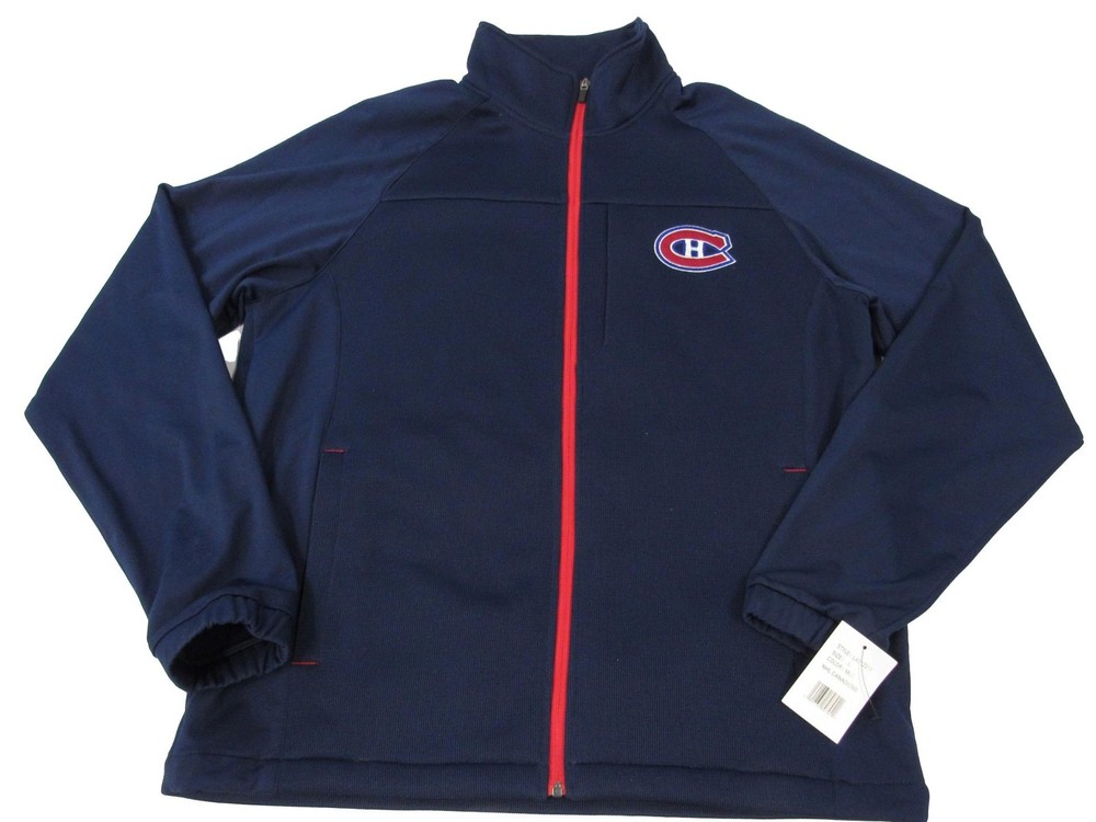 New Montreal Canadiens Mens Size L Large G-III Blue Full Zip Track Jacket