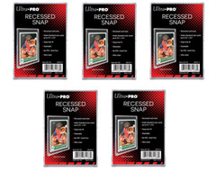 (5-Pack) Ultra Pro Recessed Snap Standard Card Holder Full Sized Stackable