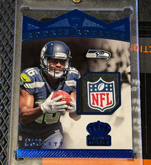 Tyler Lockett 1/1 Rookie NFL Shield Logo Die-Cut Seahawks