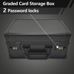4 Row Graded Card Case Storage Box for 150 Graded Sports Trading Cards Fireproof