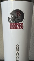 Oklahoma “Boomer Sooner” Vinyl Helmet Decal Sticker Laptop Cooler Water Bottle