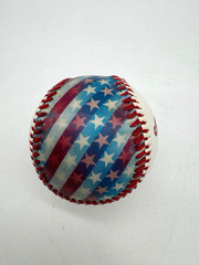 Cleveland Indians Chief Wahoo 2002 Fotoball American Flag Holographic Baseball