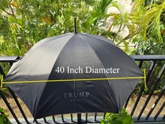 DONALD TRUMP Hotels Umbrella. Heavy Duty Mechanism, 40 Inch Diameter Canopy!