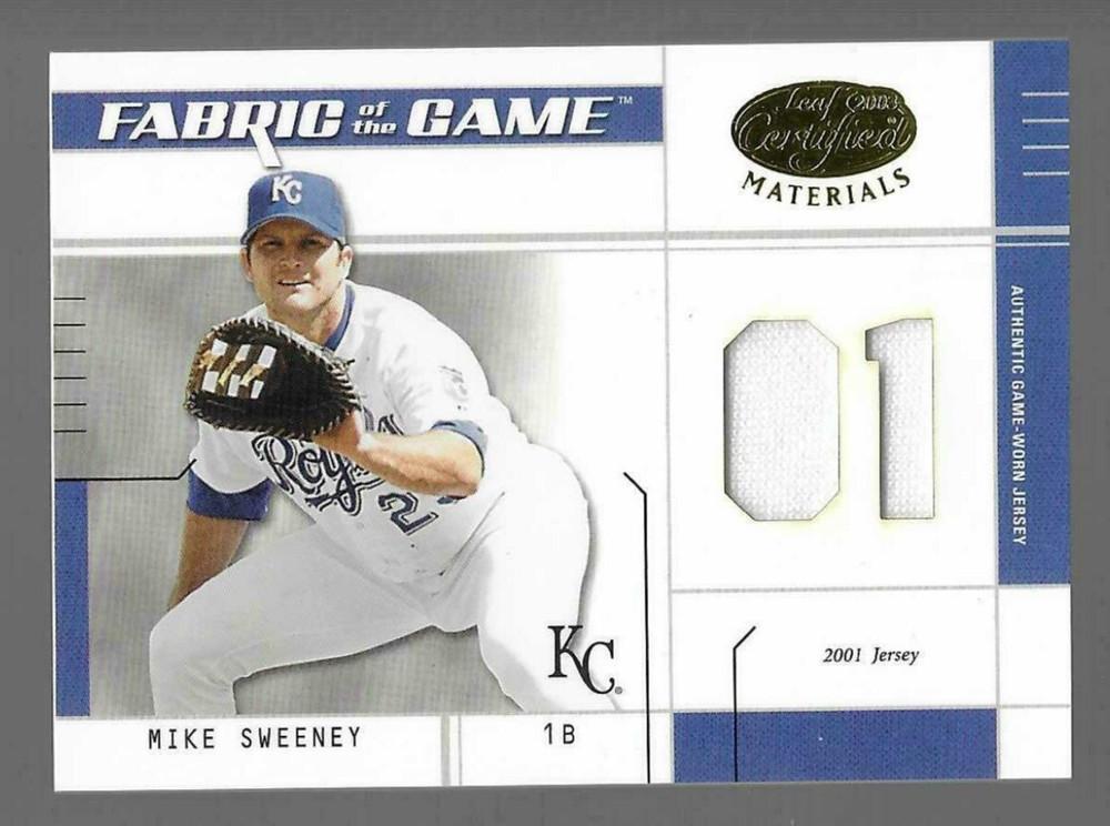 Mike Sweeney 2003 Leaf Certified Materials Game Used Memorabilia Dual 14/101