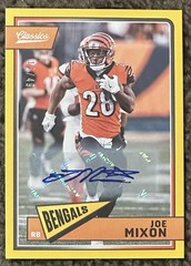 2018 Panini Classics Joe Mixon Gold Auto #/49 Bengals Texans