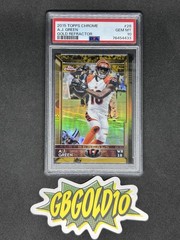2015 Topps Chrome AJ Green Gold Refractor /50 PSA 10 POP 3