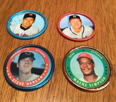 4 VTG 1960’s All star Baseball Coins from Salada Tea T.C.G. See Details