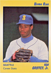 1991 The Star Co. Home Run KEN GRIFFEY JR. Mariners Career Stats PROMO Card #37