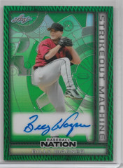 2025 Baseball Nation Billy Wagner Prismatic Green Strikeout Machines Auto /4