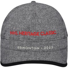 NHL Heritage Classic Hat Cap Ear Flap Winter Mens Fanatics Gray Edmonton 2023