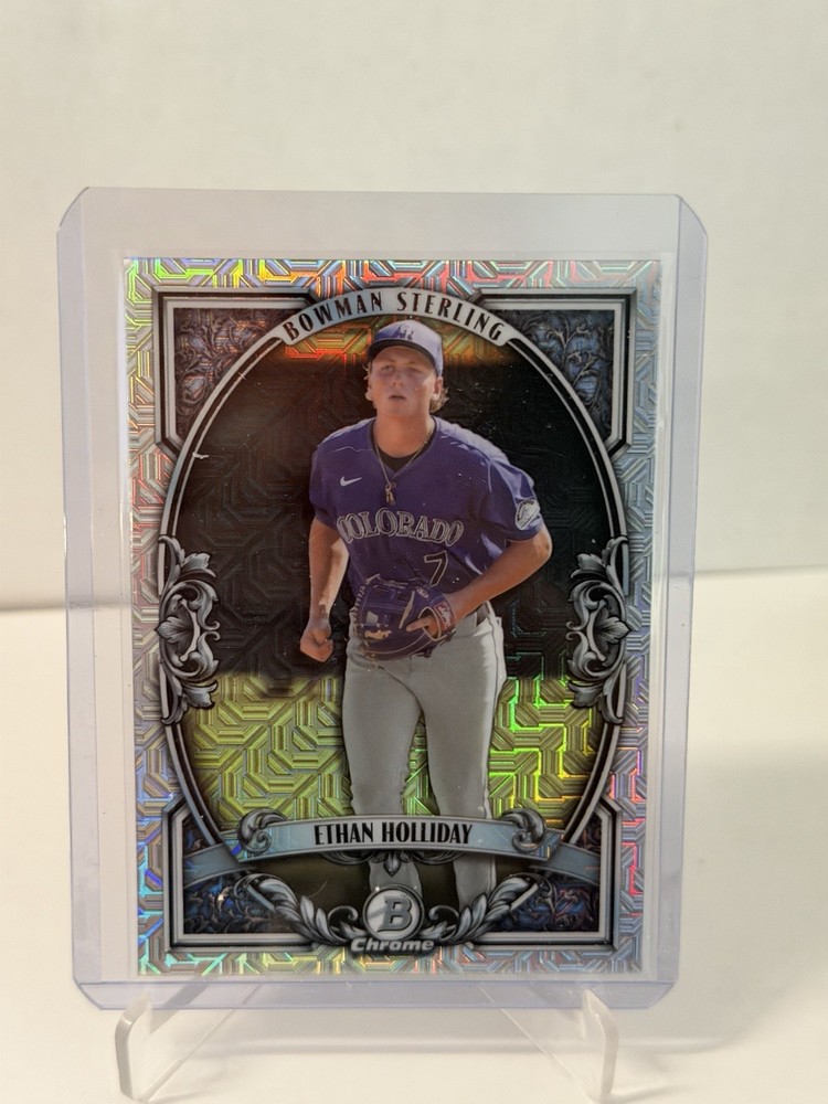 2026 Bowman Chrome Ethan Holiday Bowman Sterling Mojo Refractor