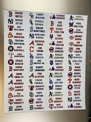 60 Customized MLB HOF Player Labels For Sports Card Tall Dividers LABELS ONLY