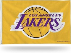 Los Angeles Lakers YELLOW 3′ x 5′ Banner Flag Single Sided Indoor or Outdoor…