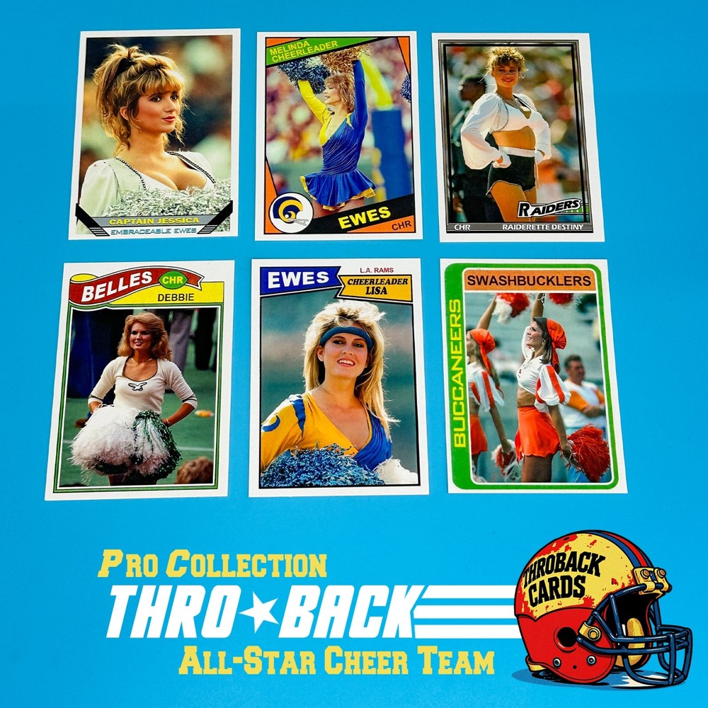 THROBACK custom Football Card Cheerleader Set original photos Rams Raiders