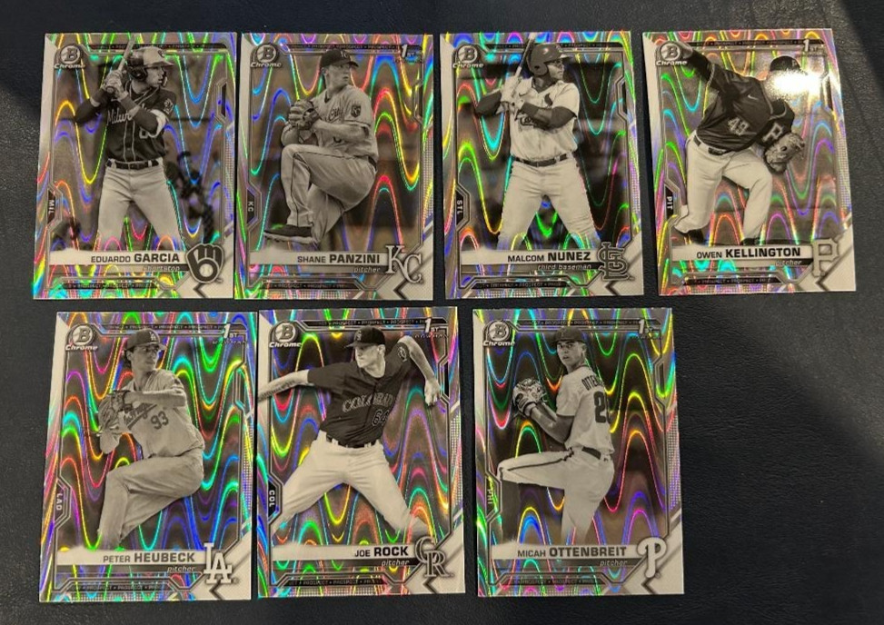 2021 Bowman Chrome Draft Black and White RayWave Refractors – Pick card -Free SH