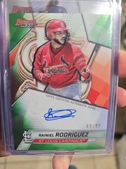 2025 Bowman’s Best RAINIEL RODRIGUEZ GREEN AUTO /99 STL. #3 PROSPECT