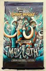 2025 Wild Card Pro-Look Dino-Might Mammoth Football ONE Sealed Pack Auto Chasing