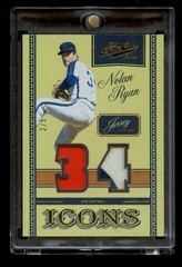 2016 Panini Prime Cuts Nolan Ryan Icons 3 Color Patch 2/5 Game Used HOF