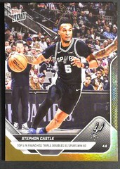 2025-26 TOPPS NOW STEPHON CASTLE GOLD /50 #246 | TOP 5 IN SPURS TRIPLE-DOUBLES