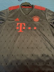 FC Bayern Munich XL Replica Soccer Jersey Adidas Men’s Jersey Black And Red