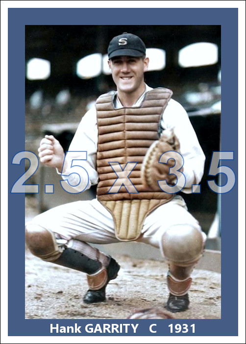Hank Garrity – 1931 Chicago White Sox – choose a size – colorized print