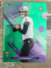 2025 Topps Finest Football Tyler Shough Green Rookie /75 #3