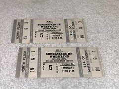 WWF 1990 WORLD FEDERATION OF WRESTLING UNUSED TICKETS Dusty Rhodes Randy Savage