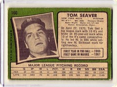 1971 Topps – Tom Seaver #160 HOF New York Mets *See Description*
