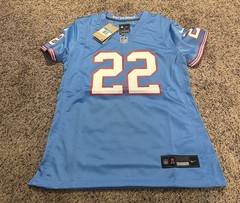 ✅ $130 Derrick Henry Tennessee Titans Nike Throwback NFL Oilers Jersey Women M