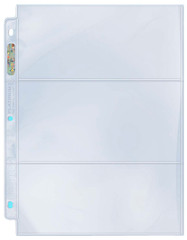 50 ULTRA PRO PLATINUM 3-POCKET 3.5×7.5 Pages Ticket Currency Coupon Cards Sheet