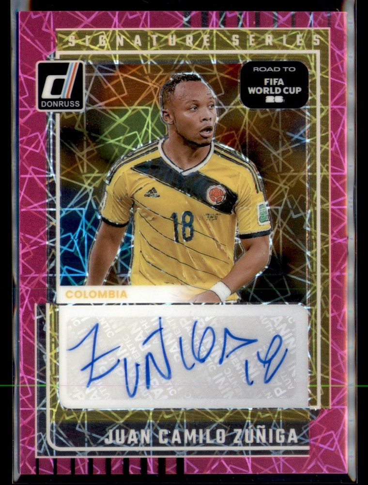 2025-26 Panini Donruss World Cup Juan Camilo Zuniga Pink Auto #SS-JCZ Colombia