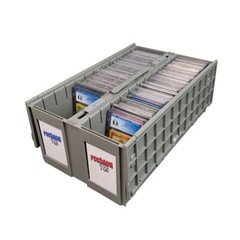 BCW Graded Card Bin 2 Row Gray Long Term Storage Box Hold PSA BGS SGC CSG Slabs