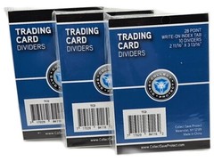 (30) 28pt Trading Card Dividers (3 Packs) White Heavy Duty With Write On Surface