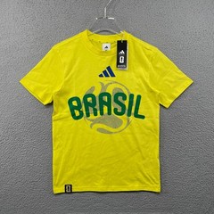 Adidas Brazil National Team T-Shirt Youth Large 13-14Y Yellow 2026 World Cup NWT