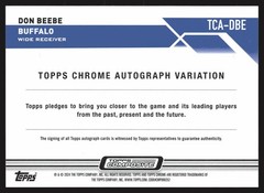 2023 Topps Composite #TCA-DBE Don Beebe Topps Chrome Purple Speckle /199 SN,AU