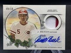 2021 Topps Allen & Ginter Joey Votto Johnny Bench Dual Auto Relic Booklet 9/10