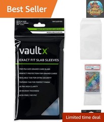 100 Clear Slab Sleeves for PSA Graded Trading Cards – Exact Fit