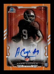 2015 Bowman #RCRA-AC Amari Cooper Rookie Chrome Refractor Auto RC Orange #/50