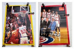 Detroit Pistons 1990 Mcdonald’s Poster 16.25×24” DS Dennis Rodman NBA Basketball