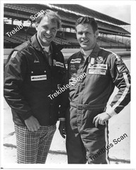 Bobby Unser and Dan Gurney at the Indianapolis Motor Speedway in 1974 8×10 Photo