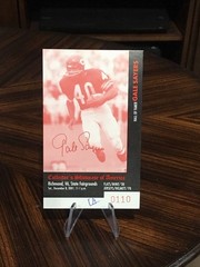 Gale Sayers Autographed Chicago Bears Goal Line Art Card HOF 77 Black 3229