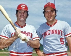 PETE ROSE & JOHNNY BENCH Photo Picture CINCINNATI REDS 8×10 11×14 or 16×20 (MP1)