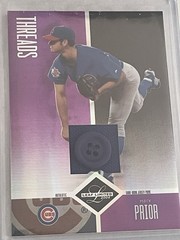 2003 Leaf Limited Threads Mark Prior CUBS LEGEND Game Used Button #198 3 /6