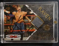 WWE ECW TNA Raven 2004 Pacific Event Used Mat Card SN 0001 of 1525 WOW! Signed