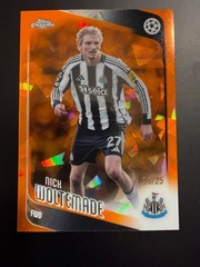 NICK WOLTEMADE 2025/26 TOPPS CHROME SAPPHIRE UEFA UCC ORANGE REFRACTOR#/25
